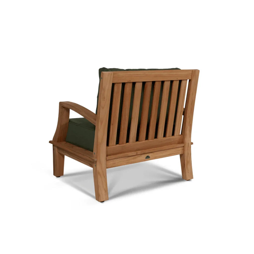 Grande Teak Patio Deep Sofa Set with Sunbrella 4PC - LOOMLAN - HiTeak - Outdoor Sofas & Loveseats