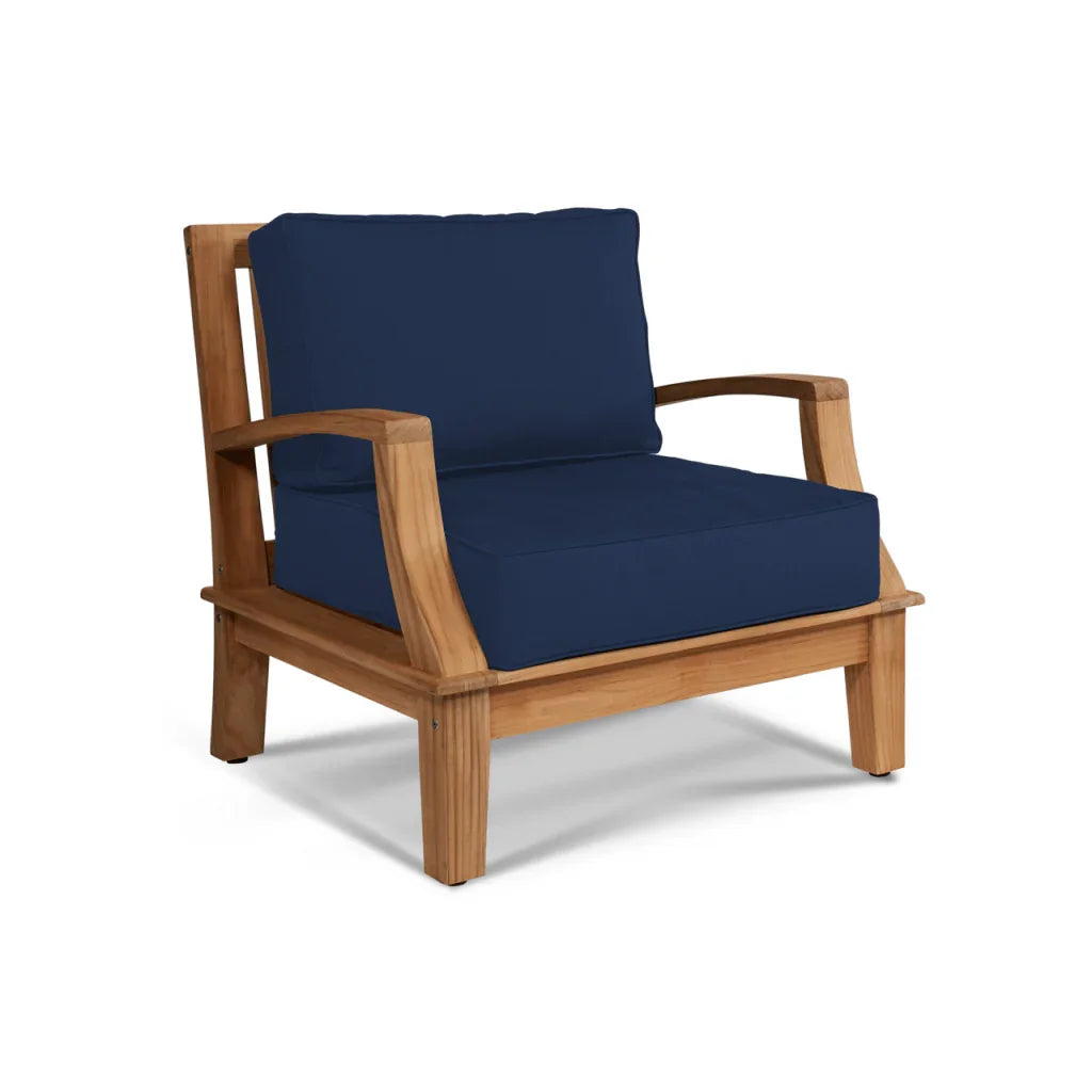 Grande Teak Patio Deep Sofa Set with Sunbrella 4PC - LOOMLAN - HiTeak - Outdoor Sofas & Loveseats