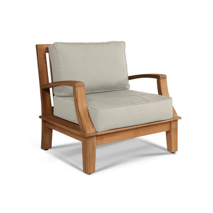 Grande Teak Patio Deep Sofa Set with Sunbrella 4PC - LOOMLAN - HiTeak - Outdoor Sofas & Loveseats