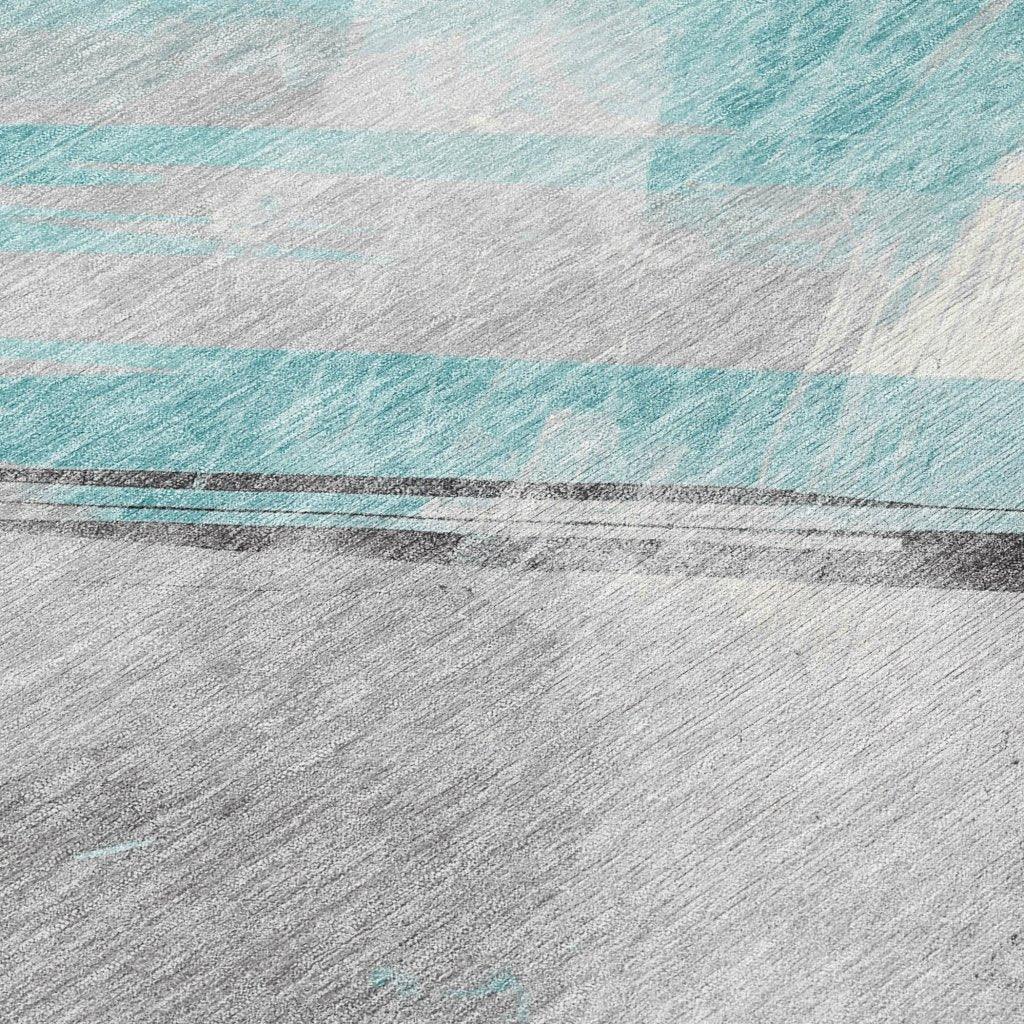 Grandelux Teal Washable Indoor - Outdoor Rug - LOOMLAN - LOOMLAN Rugs - Outdoor Rugs