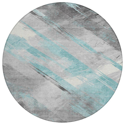 Grandelux Teal Washable Indoor - Outdoor Rug - LOOMLAN - LOOMLAN Rugs - Outdoor Rugs