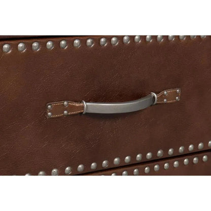 Grandon Equestrian Leather Cocktail Coffee Table - LOOMLAN - Sarreid - Coffee Tables