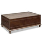 Grandon Equestrian Leather Cocktail Coffee Table - LOOMLAN - Sarreid - Coffee Tables