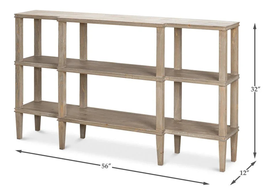 Grange Bungalow Wooden Console Table - LOOMLAN - Sarreid - Console Tables