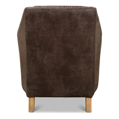 Granville Leather Club Chair - LOOMLAN - Sarreid - Club Chairs