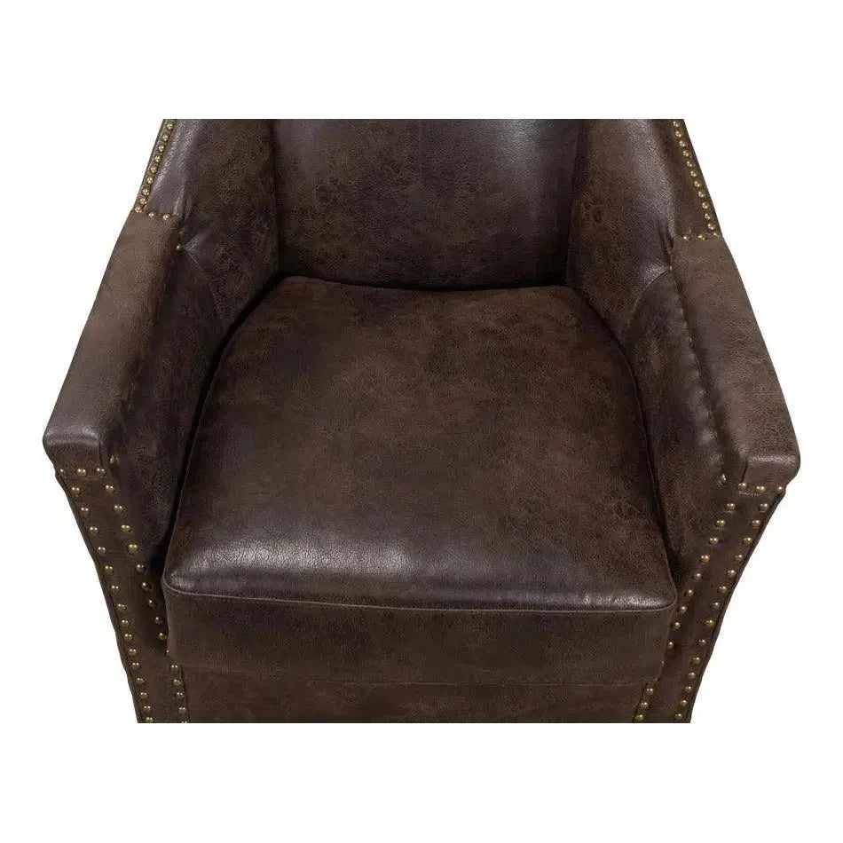 Granville Leather Club Chair - LOOMLAN - Sarreid - Club Chairs