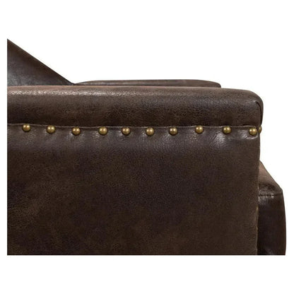 Granville Leather Club Chair - LOOMLAN - Sarreid - Club Chairs