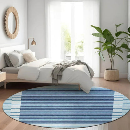 Graphyne Blue Washable Indoor - Outdoor Rug - LOOMLAN - LOOMLAN Rugs - Outdoor Rugs