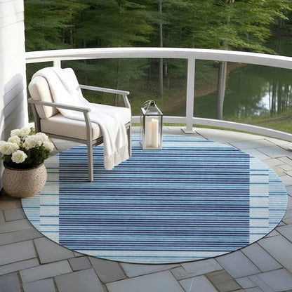 Graphyne Blue Washable Indoor - Outdoor Rug - LOOMLAN - LOOMLAN Rugs - Outdoor Rugs