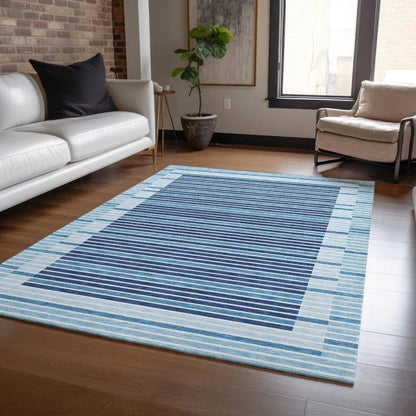 Graphyne Blue Washable Indoor - Outdoor Rug - LOOMLAN - LOOMLAN Rugs - Outdoor Rugs