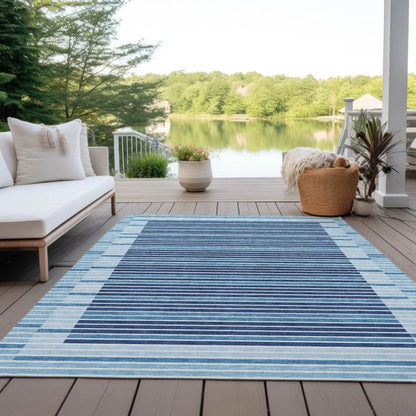 Graphyne Blue Washable Indoor - Outdoor Rug - LOOMLAN - LOOMLAN Rugs - Outdoor Rugs