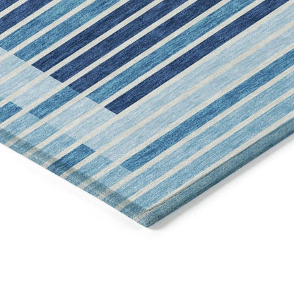 Graphyne Blue Washable Indoor - Outdoor Rug - LOOMLAN - LOOMLAN Rugs - Outdoor Rugs