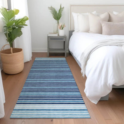 Graphyne Blue Washable Indoor - Outdoor Rug - LOOMLAN - LOOMLAN Rugs - Outdoor Rugs
