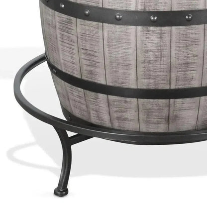 Gray Counter Height Barrell Pub Table Lazy Susan - LOOMLAN - Sunny D - Counter Tables