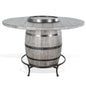 Gray Counter Height Barrell Pub Table Lazy Susan - LOOMLAN - Sunny D - Counter Tables