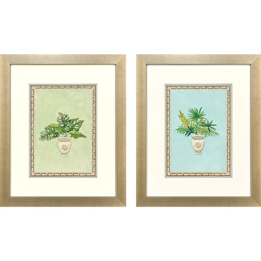 Grecian Vase Palm II Framed Wall Art 2PC