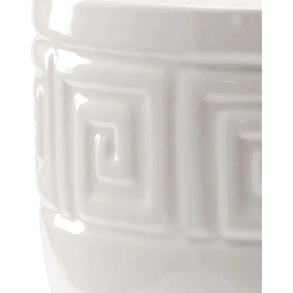 Grecian Whte Ceramic Urn - LOOMLAN - Chelsea House - Vases & Jars