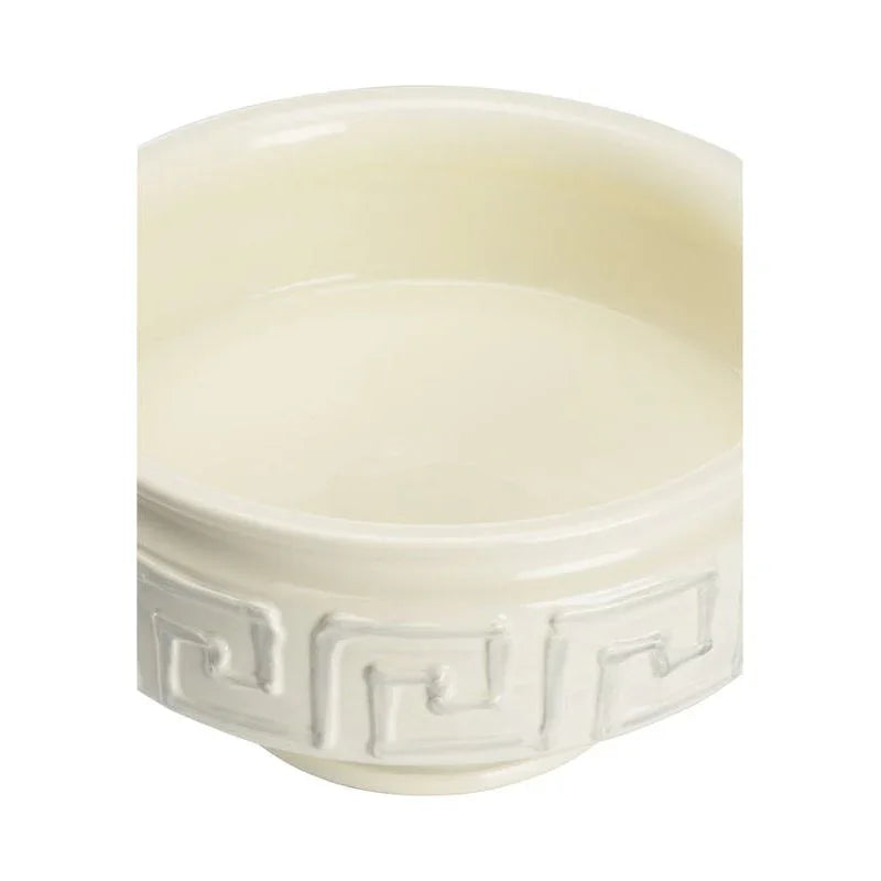 Greco Ceramic Made White Compote Bowl - LOOMLAN - Wildwood - Boxes & Bowls
