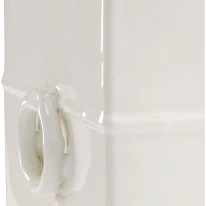 Greek Key Square Porcelain Vase - LOOMLAN - Chelsea House - Vases & Jars