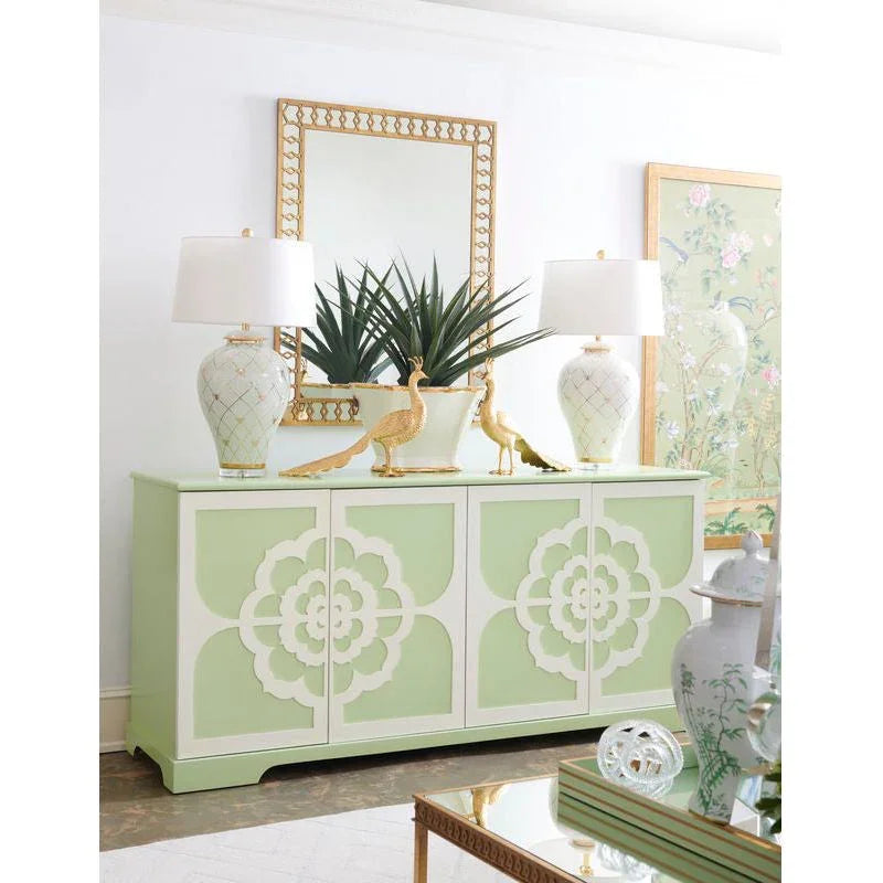 Green Chinoiserie Porcelain Jar - LOOMLAN - Chelsea House - Vases & Jars