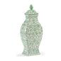 Green Covered Porcelain Urn - LOOMLAN - Chelsea House - Vases & Jars