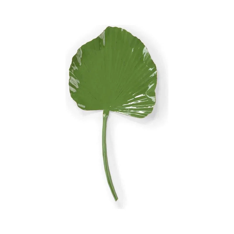 Green Enamel Palm Leaf Wall Decor-Framed Wall Art-Wildwood-Full Leaf-LOOMLAN
