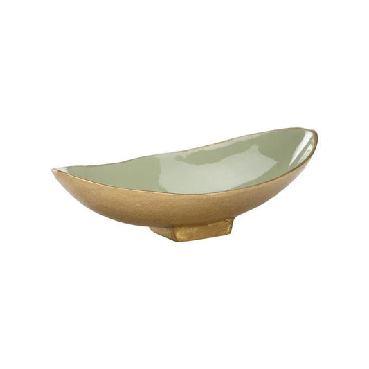 Green Enameled Olive Bowl - LOOMLAN - Chelsea House - Boxes & Bowls
