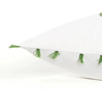 Green Sean Words Decorative Couch Pillows Down Insert - LOOMLAN - LOOMLAN - Throw Pillows