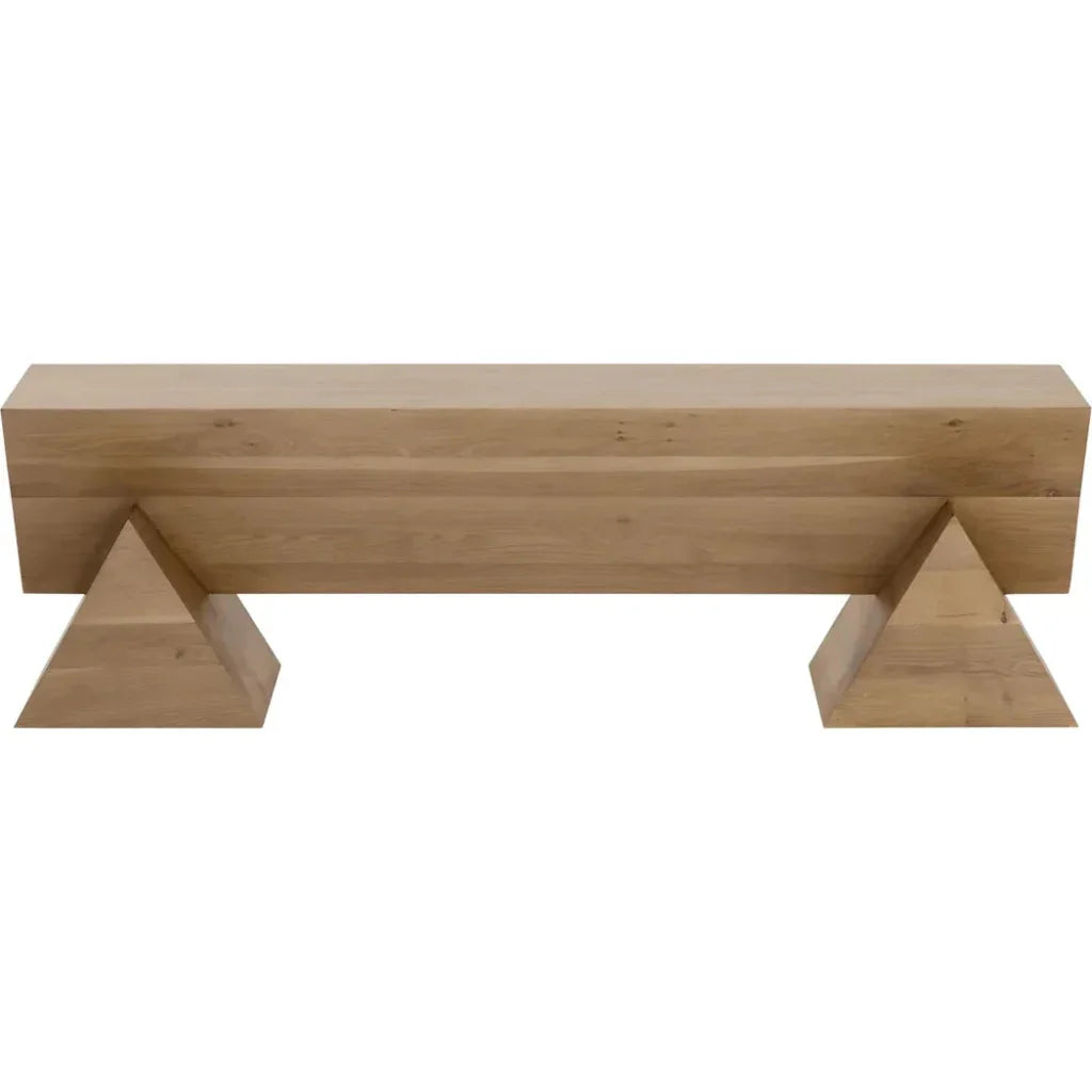 Gregor Unique Angular d Wooden Backless Bench - LOOMLAN - SUNPAN - Bedroom Benches