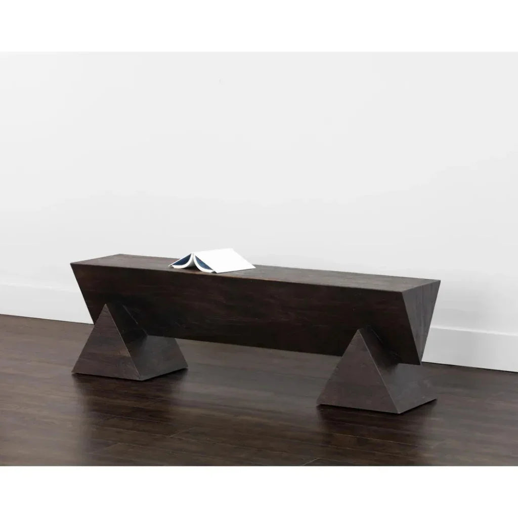 Gregor Unique Angular d Wooden Backless Bench - LOOMLAN - SUNPAN - Bedroom Benches
