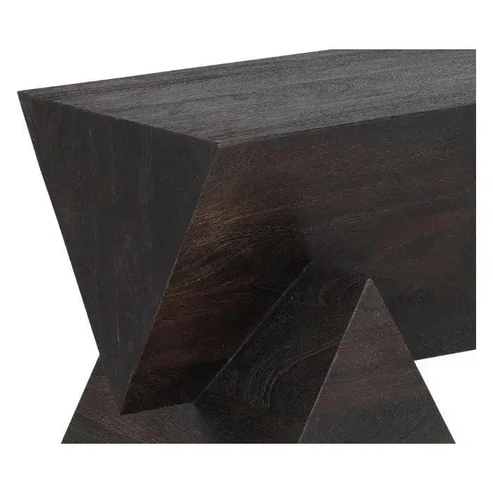 Gregor Unique Angular d Wooden Backless Bench - LOOMLAN - SUNPAN - Bedroom Benches