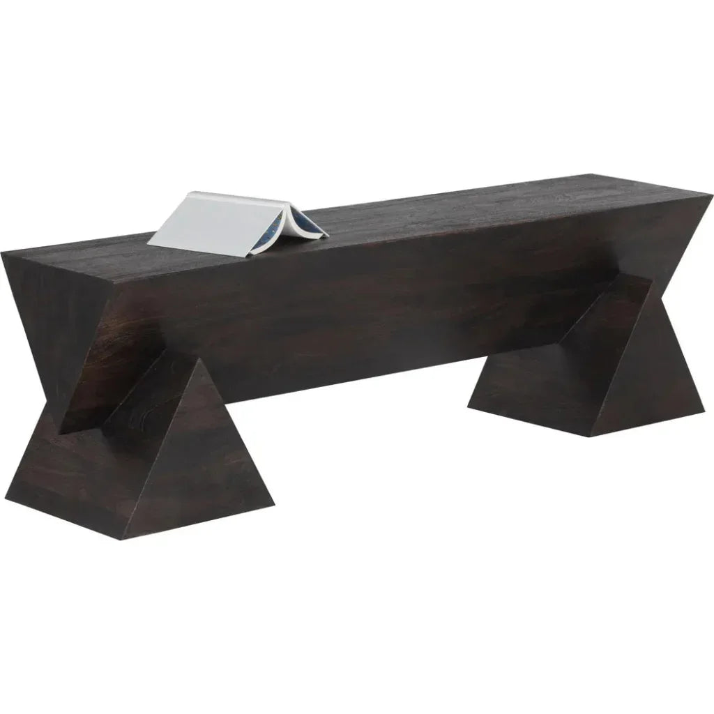 Gregor Unique Angular d Wooden Backless Bench - LOOMLAN - SUNPAN - Bedroom Benches