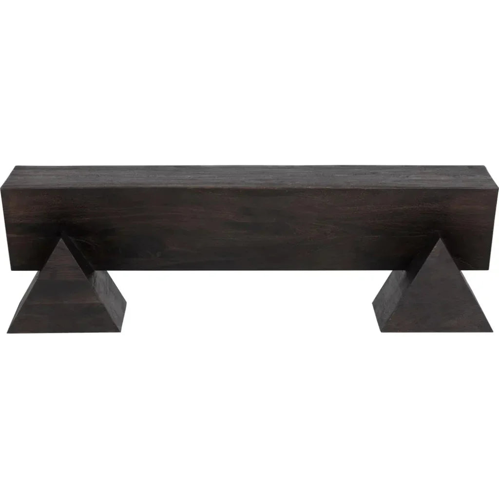 Gregor Unique Angular d Wooden Backless Bench - LOOMLAN - SUNPAN - Bedroom Benches