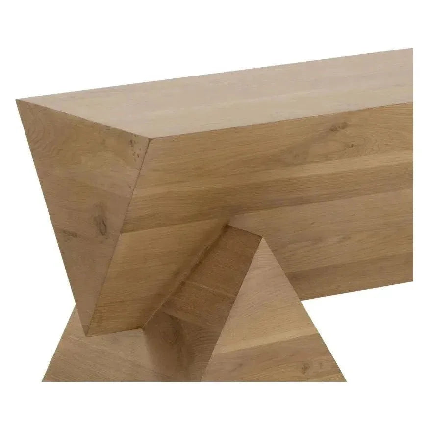 Gregor Unique Angular d Wooden Backless Bench - LOOMLAN - SUNPAN - Bedroom Benches