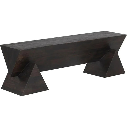 Gregor Unique Angular d Wooden Backless Bench - LOOMLAN - SUNPAN - Bedroom Benches