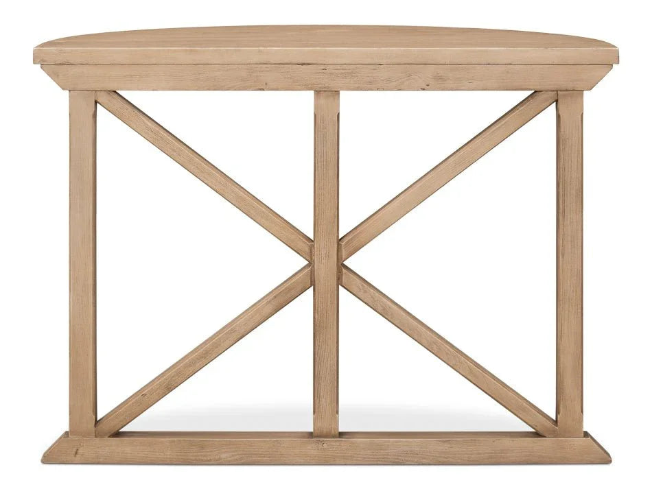 Gregorio Vineyards Half Moon Design Console Table - LOOMLAN - Sarreid - Console Tables