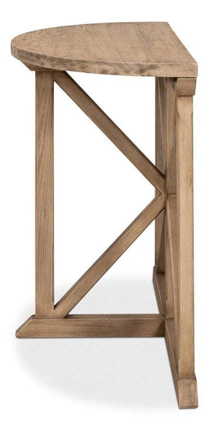 Gregorio Vineyards Half Moon Design Console Table - LOOMLAN - Sarreid - Console Tables