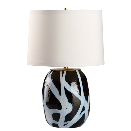 Gretchen Glossy Glass Black Table Lamp