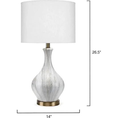 Grey Ceramic Acrylic Mila Table Lamp - LOOMLAN - Jamie Young - Table Lamps