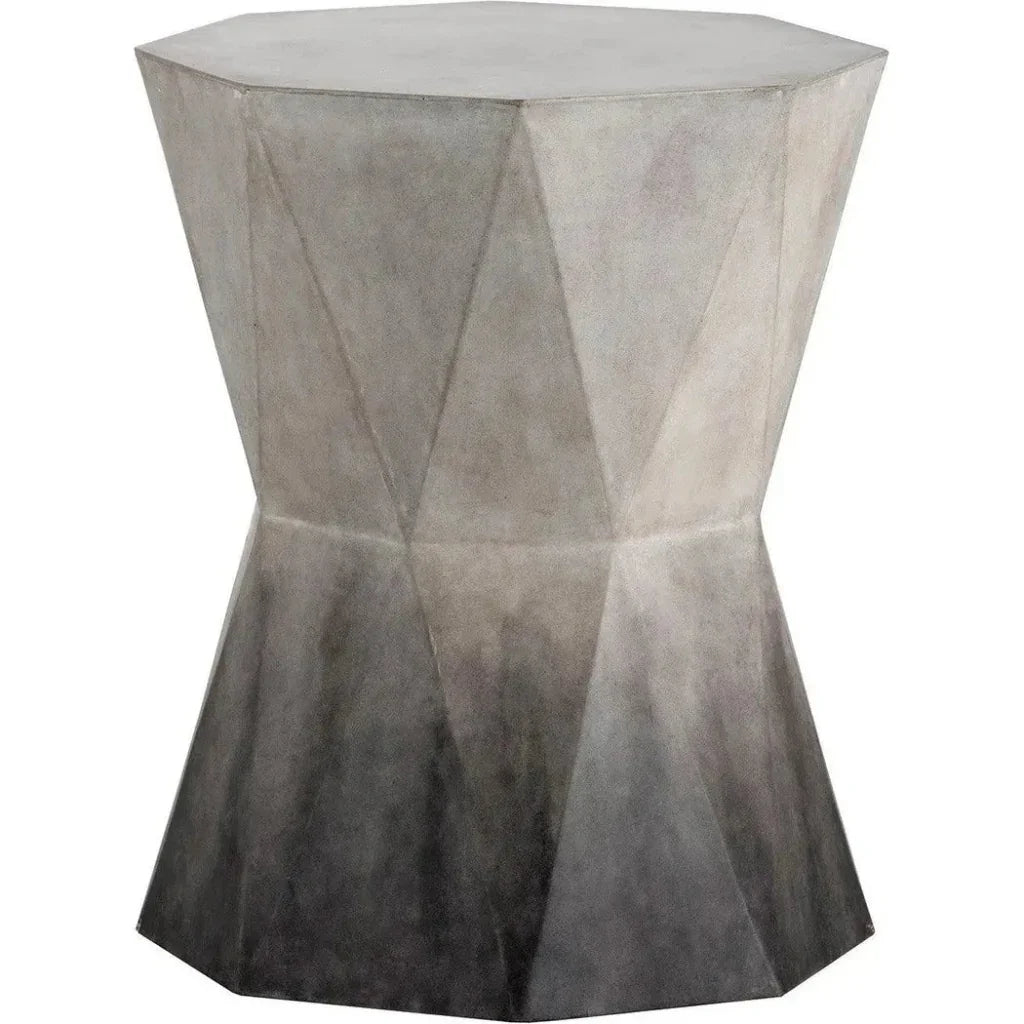 Grey Concrete Prism End Table For Indoor/Outdoor Use - LOOMLAN - SUNPAN - Outdoor Side Tables