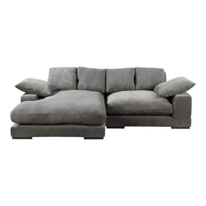 Grey Corduroy Reversible Sectional Sofa-Modular Sofas-Moe's Home-LOOMLAN