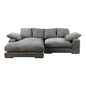 Grey Corduroy Reversible Sectional Sofa-Modular Sofas-Moe's Home-LOOMLAN