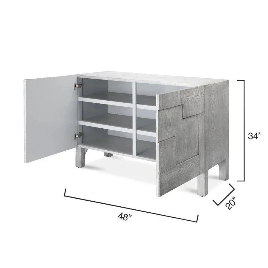Grey Credenza for Dining Room or Entryway Cabinet - LOOMLAN - Jamie Young - Sideboards