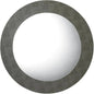 Grey Faux Shagreen Chester Round Wall Mirror - LOOMLAN - Jamie Young - Wall Mirrors