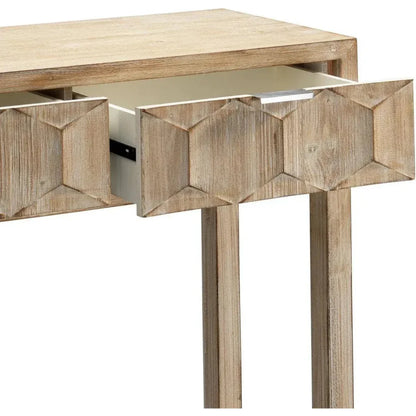 Grey Fir Wood Juniper Two Drawer Console - LOOMLAN - Jamie Young - Console Tables