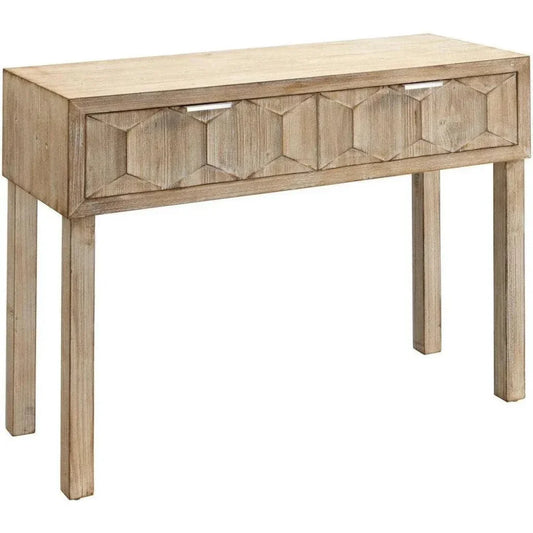 Grey Fir Wood Juniper Two Drawer Console - LOOMLAN - Jamie Young - Console Tables