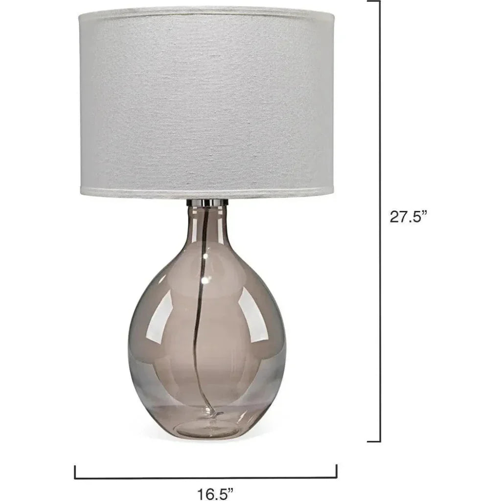Grey Glass Juliette Table Lamp - LOOMLAN - Jamie Young - Table Lamps