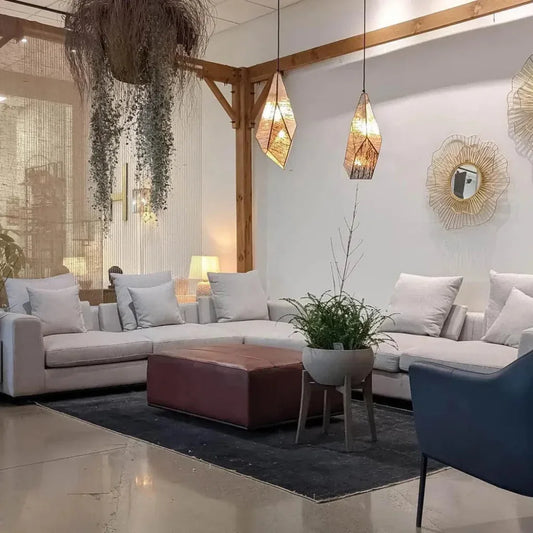 Grey Linen Sullivan Modular Left Facing Sofa Chaise - LOOMLAN - LH Imports - Sectionals