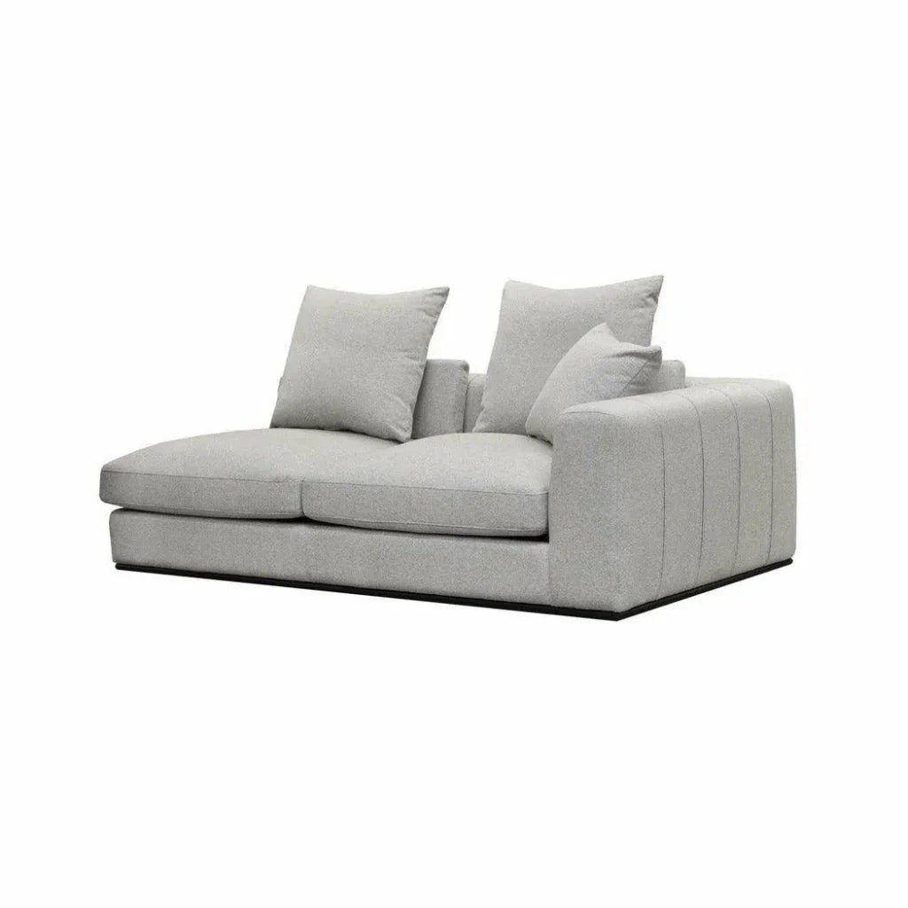 Grey Linen Sullivan Modular Right Facing Chaise Sofa - LOOMLAN - LH Imports - Sectionals
