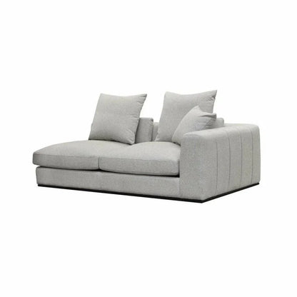 Grey Linen Sullivan Modular Right Facing Chaise Sofa - LOOMLAN - LH Imports - Sectionals
